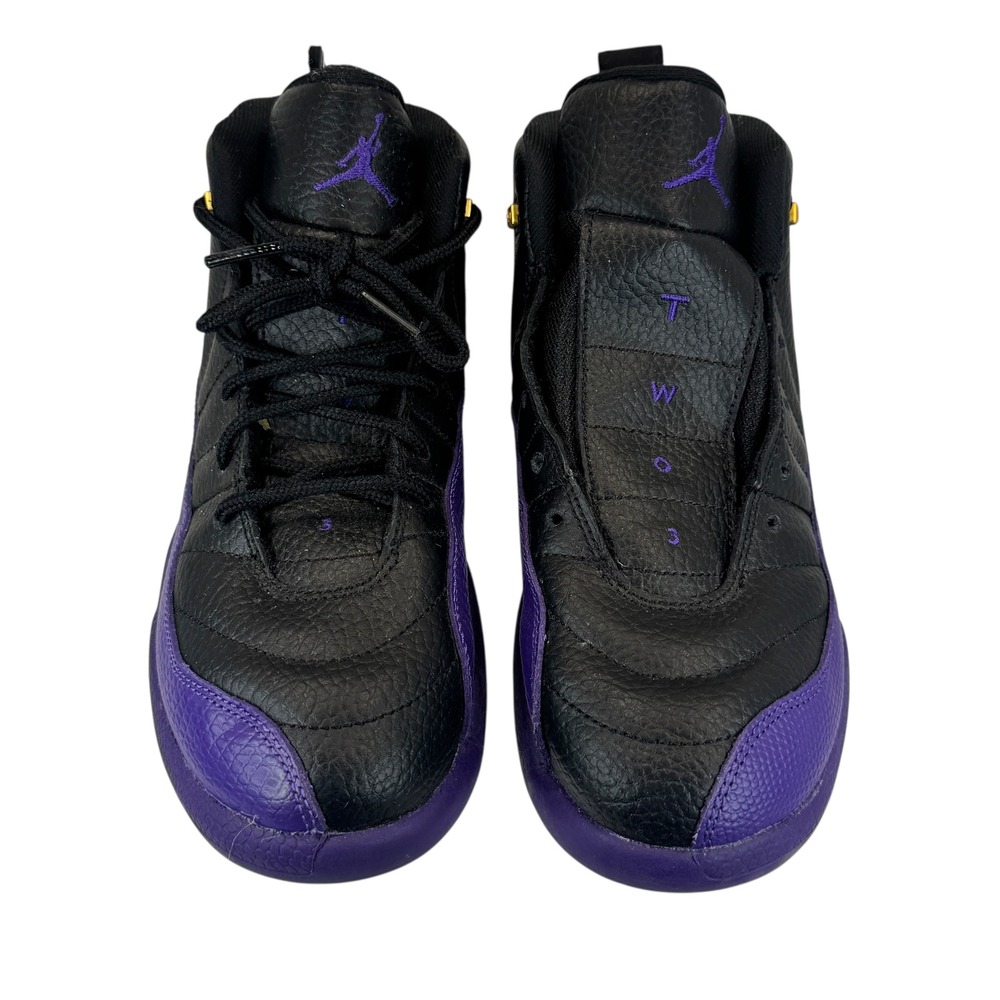 Kids Air Jordan 12 Retro Black Purple Youth‎ Size 3Y Basketball Sneakers - Picture 8 of 9